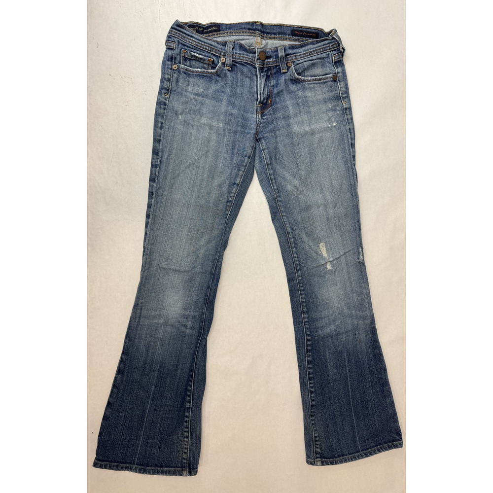 Citizens of Humanity Ingrid 002 Low Waist Flare Y2K Distressed Light Wash Sz 27